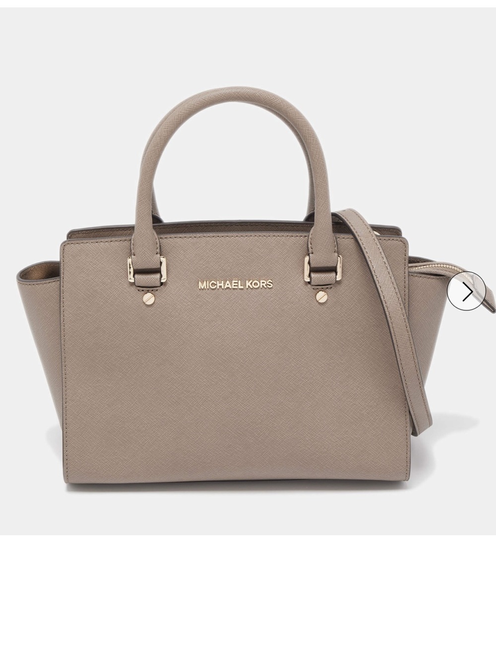 Michael Kors medium Selma saffiano leather bag - taupe